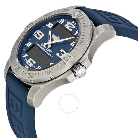 breitling aerospace evo blue dial rubber mens watch|Breitling evo titanium watch.